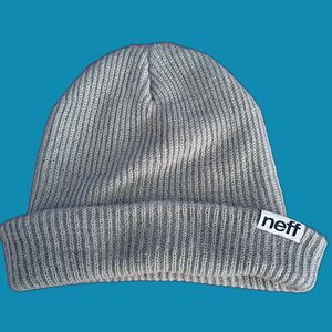 Neff Gray Beanie Winter Hat Knit Toboggan